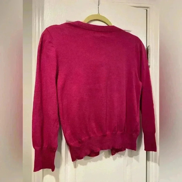 NWT Apt. 9 Pink Embroidered Beaded Bedazzled Button Front Cardigan Size Small - Picture 9 of 10